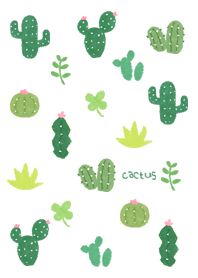 happy green cactus