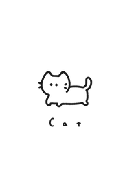 貓. white black