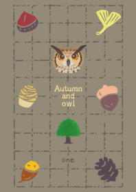 Autumn fruit and owl design01