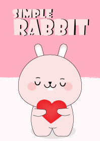 Simple Love Cute Pink Rabbit (jp)