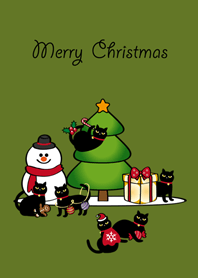 คริสต์มาสแมวดำ˙หญ้าเขียว