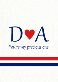 D&A イニシャル -Red & Blue-