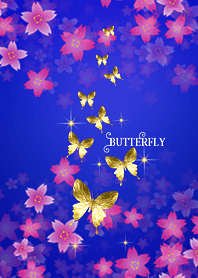 Eight*Butterfly with cherry blossom #8-1
