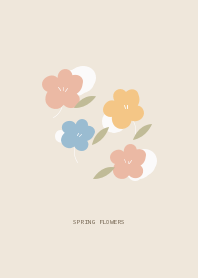 Spring Flowers Beige