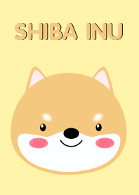 Simple Cute Face Shiba Inu Dog Theme