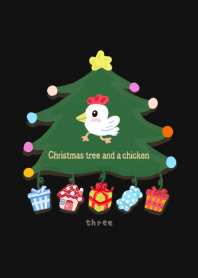 クリスマスツリー☆ニワトリさんブラック3