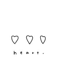 Simple white and adult handwritten heart