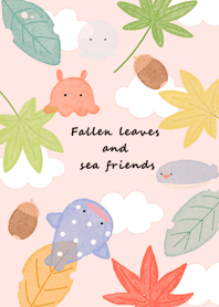 babypink Autumn leaves and acorns 09_2