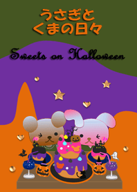 Rabbit and bear daily<Sweets,Halloween>