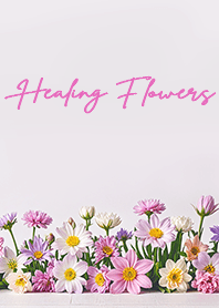 Colorful healing flowers - pink&white