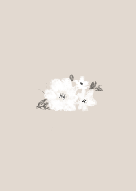 White flowers and brown color