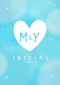 INITIAL -M&Y- fluffy Blue