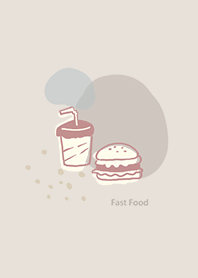 สีน้ำ สีชมพู อ่อนโยน อาหารจานด่วน