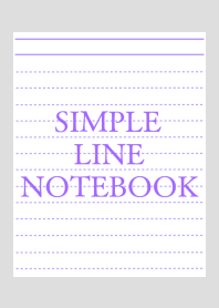 SIMPLE PURPLE LINE NOTEBOOK-GRAY