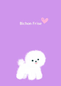 Bichon Frise☆2 手描きハート