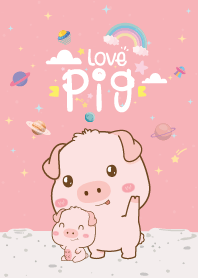 เจ้าหมูน้อย มินิ กาแล็กซี สีชมพู