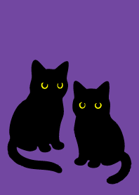 Black Cat Holiday6 on purple