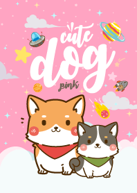 Cute Dog Galaxy Pink