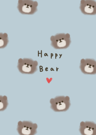 ライトブルーとふんわりクマさん。