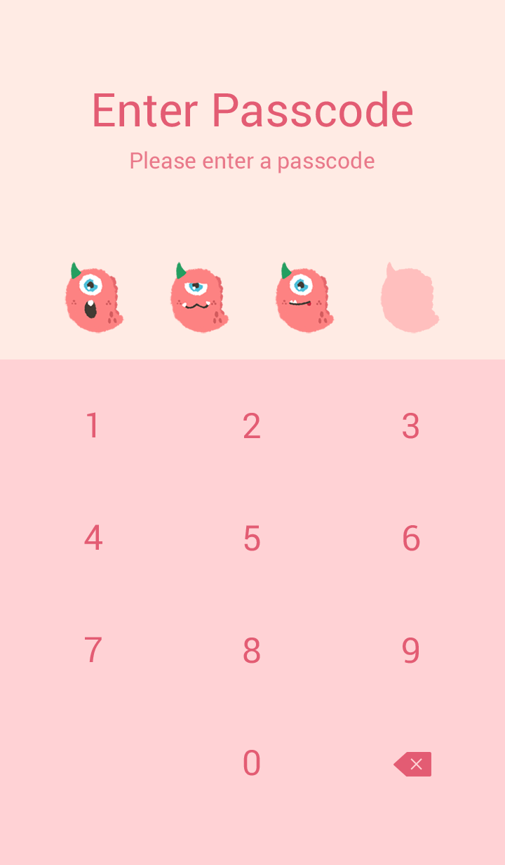 Kawaii pink monster