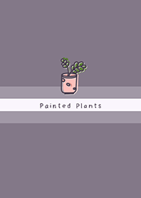 Painted plants JA-gray purple (Pu02)