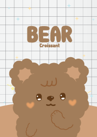 Croissant Bear Cutie White