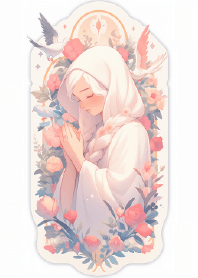 少女的祈禱-花