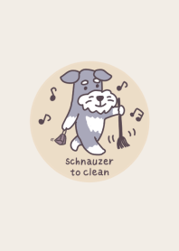 お掃除 シュナウザーさん♪