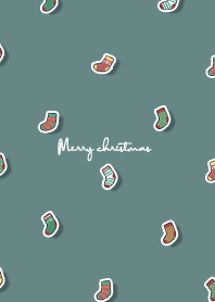 christmas socks2 / cadet blue