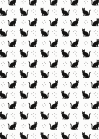 Black cat seamless pattern