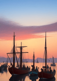 Dock morning mist sunset c5705e