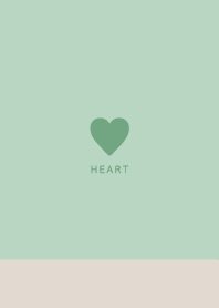 Beige Dull GreenBlue / Simple Heart