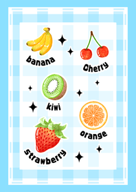 fruits! -light blue-