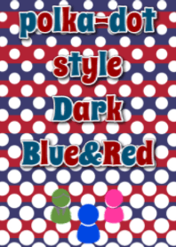 polka-dot style Dark Blue&Red