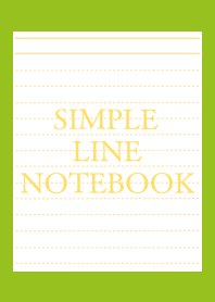 SIMPLE YELLOW LINE NOTEBOOK-LEAF GREEN