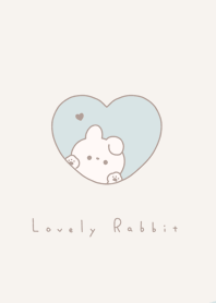 Rabbit in Heart(line)/light blue LB/