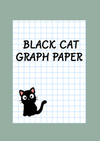 BLACK CAT GRAPH PAPER/DUSTY GREEN