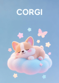 Love Lovely Corgi Dog in Cloud Theme(JP)
