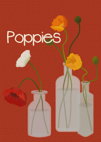 Poppies01 + cherry red