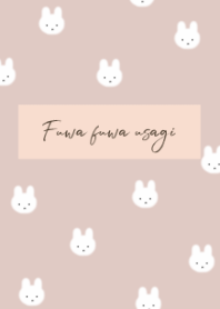 Fuwafuwa rabbit /beige pink