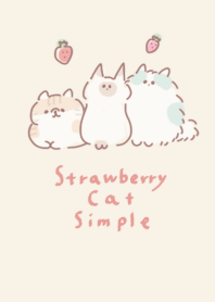 Simple cat strawberry beige