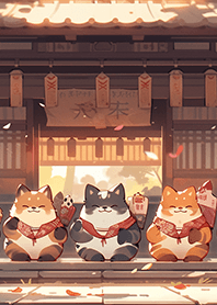 在神社祈福的招財貓❤療癒您的心31