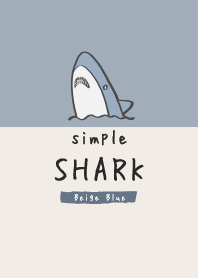 simple shark - Beige & Blue -