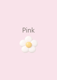 Puffy White Flower 1 | Pink
