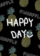 Smile pineapple - black13-