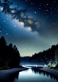 Beautiful starry night view#1858