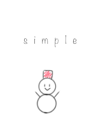 Simple Hand-painted snowman