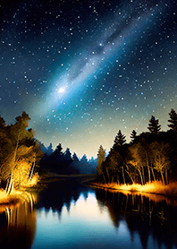 Beautiful starry night view#978