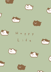 Plump Cat / pistachio