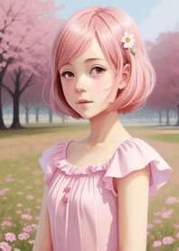 Flower Pink Girl GRCZ6